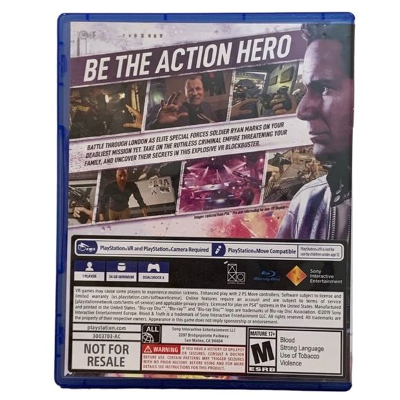 Blood & Truth Playstation VR - PS4 - Tested & Works - Picture 2 of 4